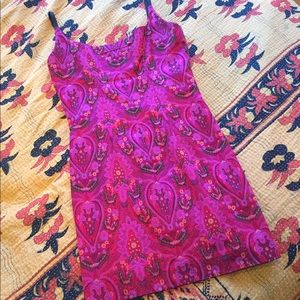 90s Babe Brocade-style Fuschia Minidress
